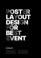 Simple corporate layout template for events, companies or any business related. Template with type message for flyer, poster, cover, brochure, banner or background.