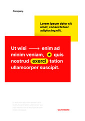 Simple vector layout template for events, companies or any business related. With a frame for your message. Design for flyer, poster, cover, brochure, banner or any layout.