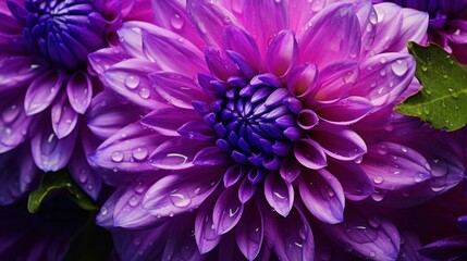 Obraz premium Generate a stunning and photo-realistic close-up purple flower. Ai generative