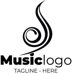 Music Logo Black and White
