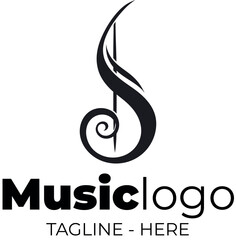 Music Logo Black and White