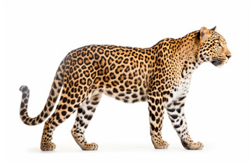 Obraz premium Amur leopard on white background