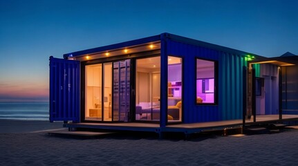  Exploring the Illuminated Double Container House in HD