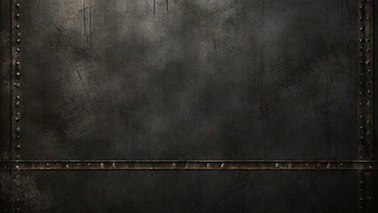 Grunge metal background with rivets. 3d rendering