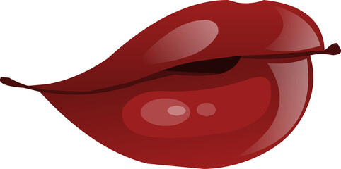  vector beautiful red lips