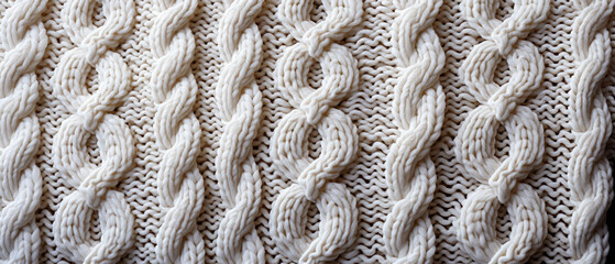 Fototapeta na wymiar Close-up of a white knitted sweater.
