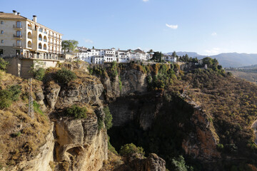 Panoramic view of Ronda city in the morning