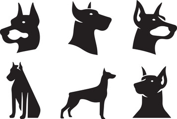 Icon Set Of Dog, Breeds, Canine, Pooch, Hound, Puppy, Mutt, Pet, Doggy editable vector