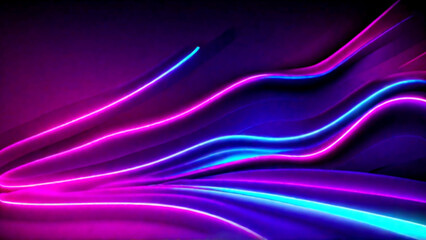 Abstract background with glowing neon lines. 3d rendering, 3d illustration.