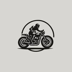 Fototapeta na wymiar Motorcycle Logo Design Very Cool Concept 