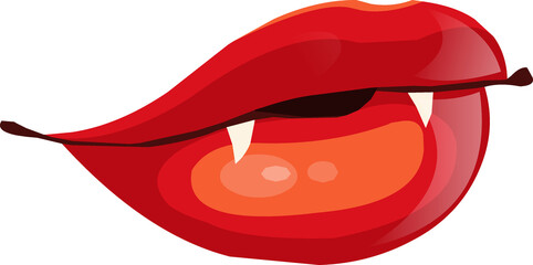 red  vampire lips Halloween 