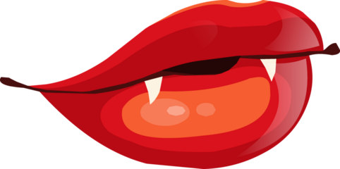 red  vampire lips Halloween 