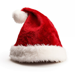 Santa hat isolated on white background. Generative AI