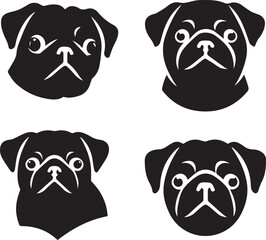 Icon Set Of Dog, Breeds, Canine, Pooch, Hound, Puppy, Mutt, Pet, Doggy editable vector
