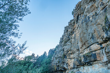 The another view of Tazı Canyon from the side by the river of Köprüçay,(ancient Eurymedon) which is located within Köprülü Canyon National Park, among the prime spots for rafting in Antalya 