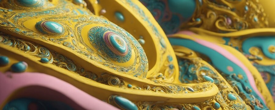 a close up of a colorfully painted bench