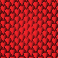 vector background design with lovely red hearts, pattern used for wedding and valentines day cards and as wallpapers, wrapping sheet design, social media posts etc.