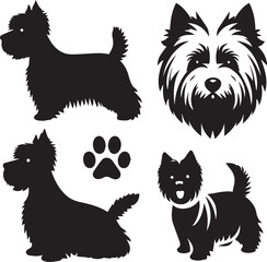 Icon Set Of Dog, Breeds, Canine, Pooch, Hound, Puppy, Mutt, Pet, Doggy editable vector