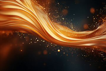 Obraz premium Golden Swirls Pouring Gold Ornaments BackgroundGolden Elegance: Pouring Swirls, Ornate Gold Background with Graceful Flow