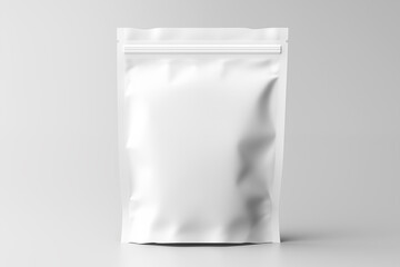 white ziplock mockup on white background. Generative AI