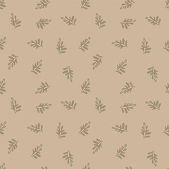 Lush green leaves and exotic plants in a seamless pattern.