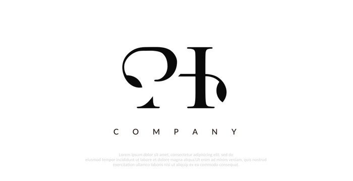 Initial PH Logo Design Vector 