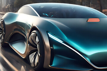 Unique electric car headlight