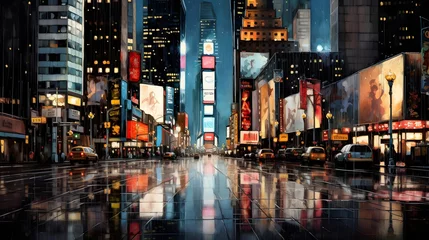 Foto auf Glas New York Times Square at night © Iman