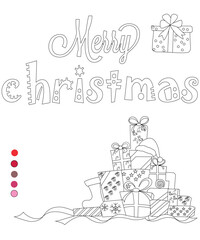 christmas greeting card with gifts