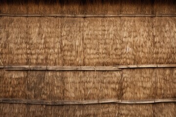 Textured Hut Wall With Thatched Finish