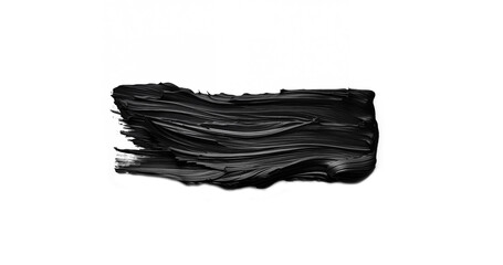 Black brush stroke isolated on white background. Colorful oil paint brush stroke. Generative AI