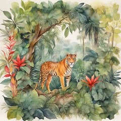 tiger in the jungle