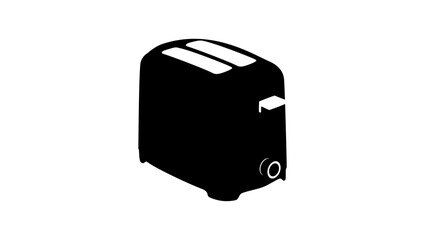 2 Slice Toaster, black isolated silhouette