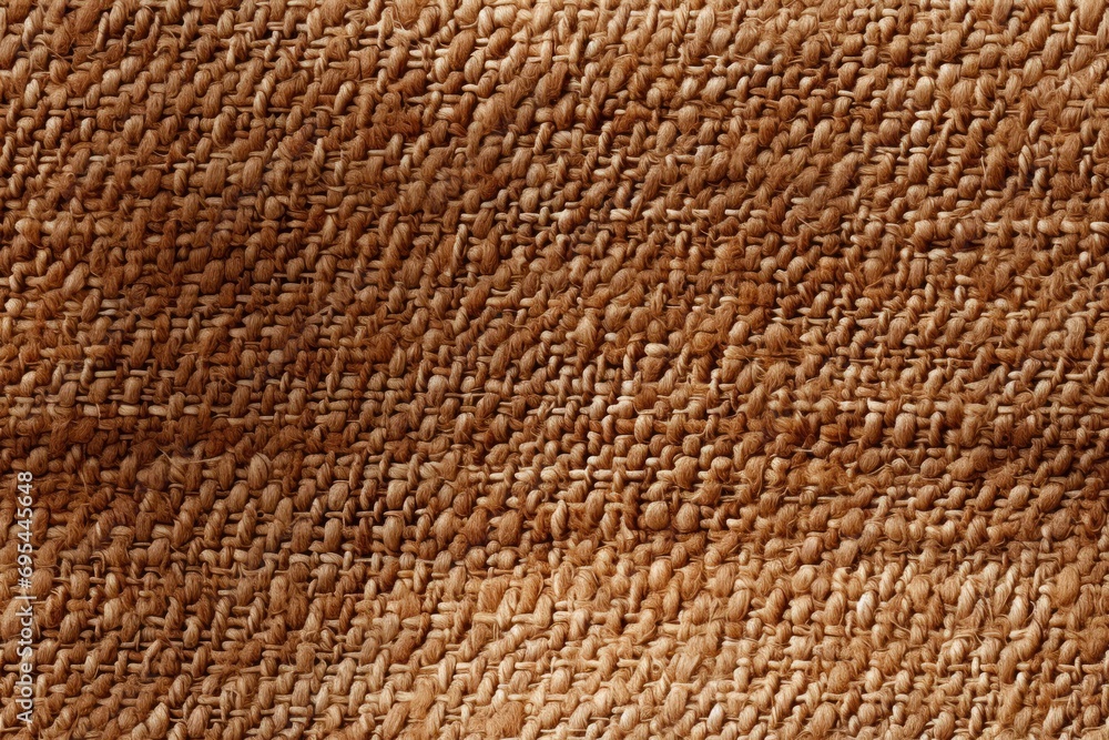 Poster a close up view of a woven material with a brown and white pattern on the outside of the fabric and 