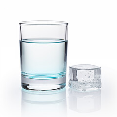 glass of water with ice. Generative AI