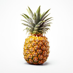 pineapple isolated on white background. Generative AI 