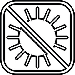 Lights, off, brightness icon