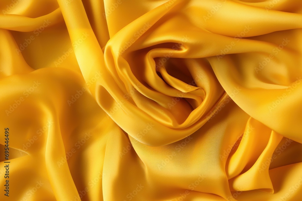 Poster a close up of a yellow fabric with a very large amount of yellow fabric on the bottom of the image a