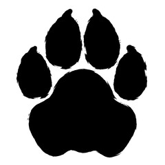 Lion paw print brush stroke style © medelwardi