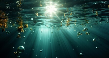 Beneath the Surface: Light Rays and Bubbles in Water