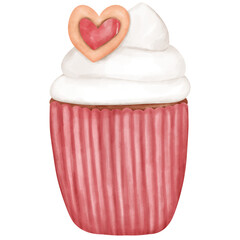 cupcake with heart