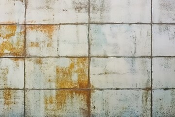 Captivating image showcases allure of aged and weathered textures on old grungy wall. Various elements including rust scratches and remnants of paint tell story of passage of time