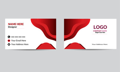 Red shade color business card design for company, corporate, business, design farm, businessman, business as well as introduction way with eye catching organic background.