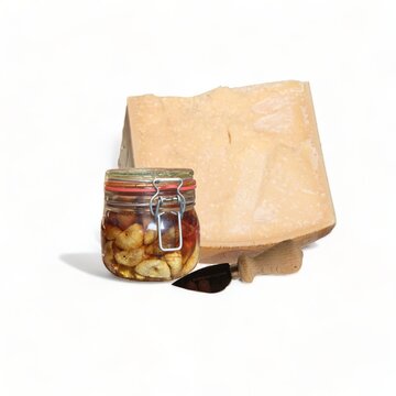 jar of mustard with cheese-