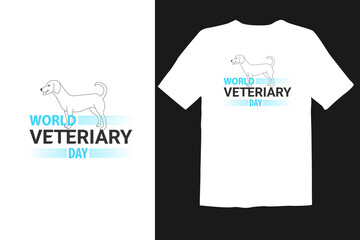 Vector illustration for world veterinary day t shirt design