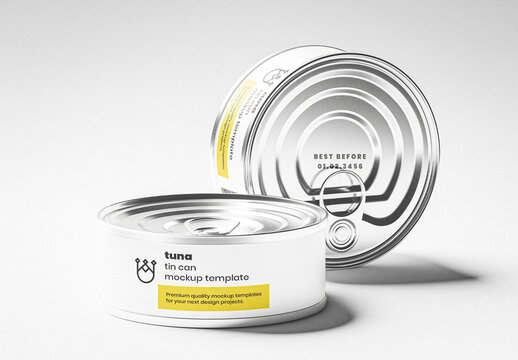 Customizable Tuna Tin Can Mockup