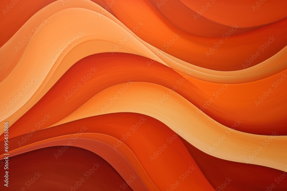 Poster a close up of a red and orange background with a wavy pattern on the bottom of the image and the bot