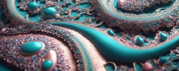 Obraz premium a close up of a blue and pink pattern