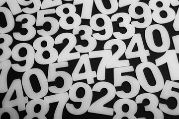 Background or texture of numbers. Finance data concept. Mathematic. Banking or currency. Business...
