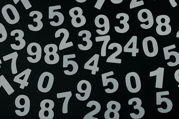 Background or texture of numbers. Finance data concept. Mathematic. Banking or currency. Business and economic growth.
